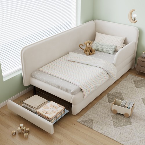 Velvet single bed frame - single,