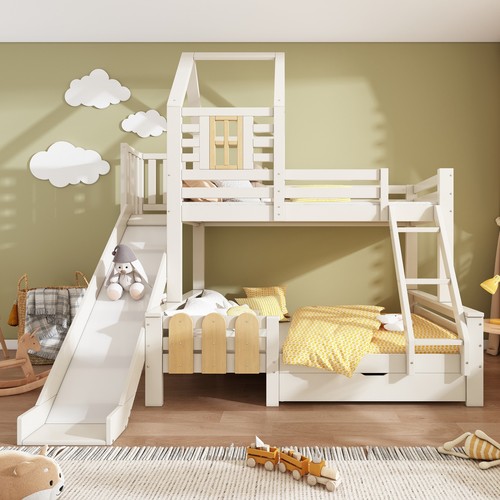 Double bunk bed - double, single