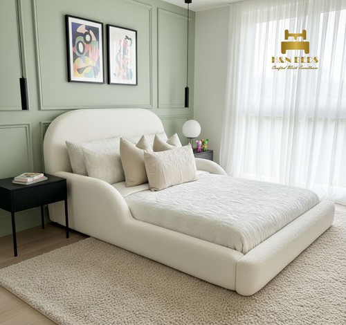Luxury kids bed - frame, boucle