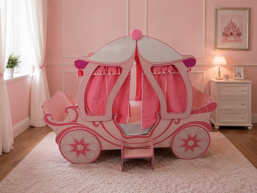 Pink pumpkin carriage - pink,