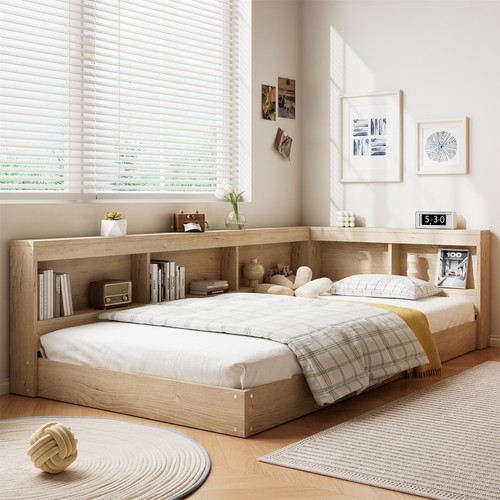 Wooden storage bed - frame, for