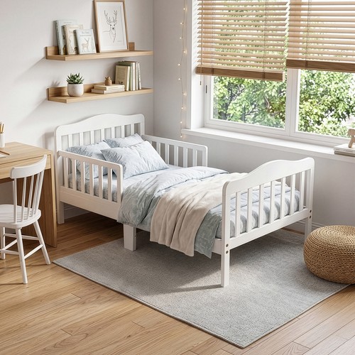Junior wooden bed toddler - wooden,