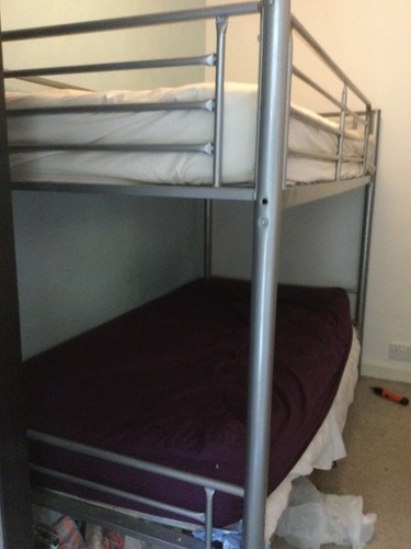 Metal bunk beds with - beds,