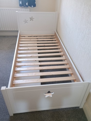 Single bed frame white kids - single,