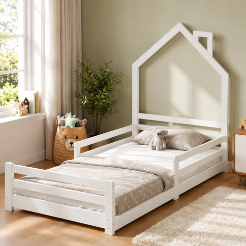 Kids bed frame 3ft house - kids,