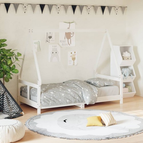 Vidaxl kids bed frame white - bed,