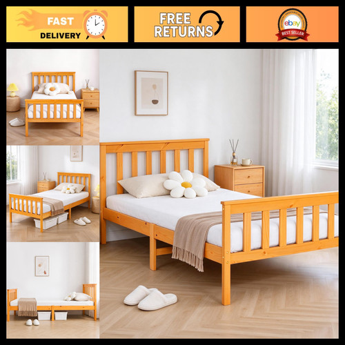 3ft single wooden bed - 3ft,
