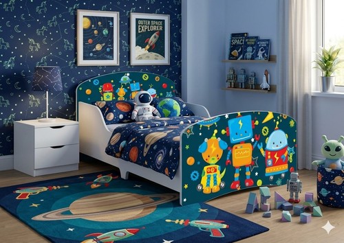 Space robots toddler - bed, frame