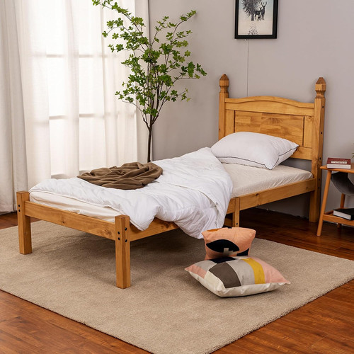 Bed frame single 3ft solid - bed,