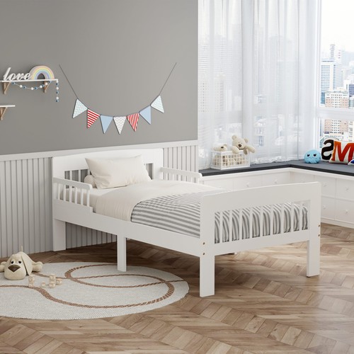 Wooden single bed - bed, toddler