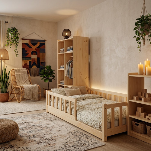 Montessori floor bed for - montessori, kids
