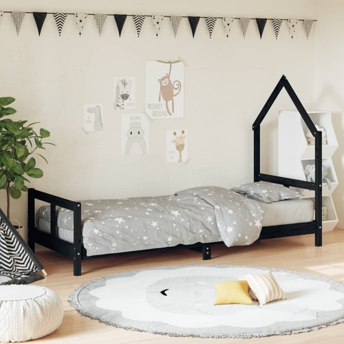 Vidaxl kids bed frame - bed, black