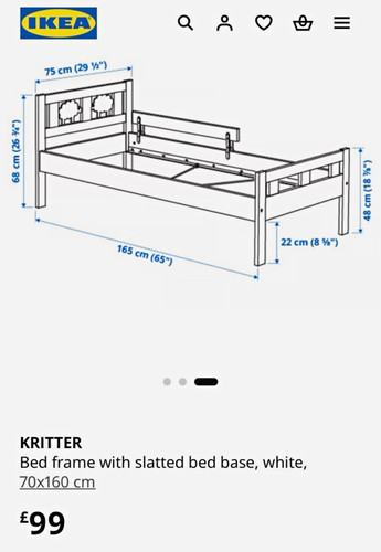 Ikea kritter kids bed - kritter,