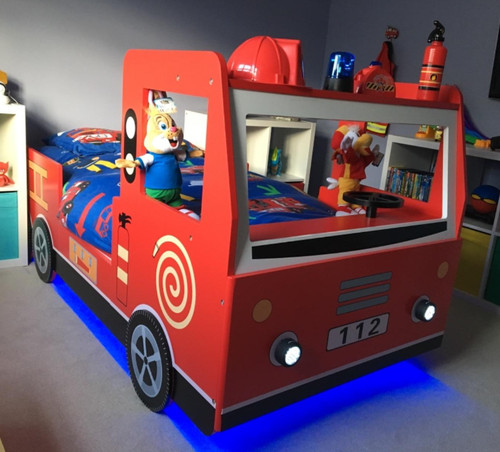 Fire truck bed kids red - truck,