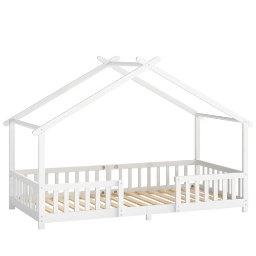 Wooden kids house - house, bed