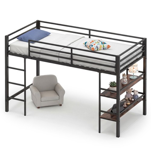 Single size low loft bed - size,